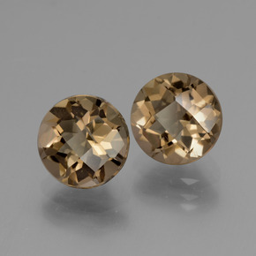 Gemme di Quarzo fumé Marrone medio-scuro naturale da 3.76 ct, Taglio rotondo, VS