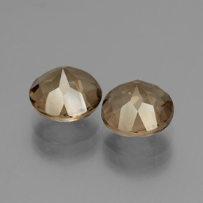 Gemme di Quarzo fumé Marrone medio-scuro naturale da 3.76 ct, Taglio rotondo, VS