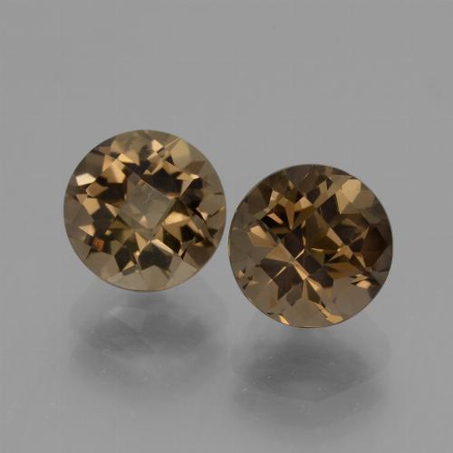 Quarzo fumé naturale marrone da 4,14 ct, taglio rotondo, VVS-VS