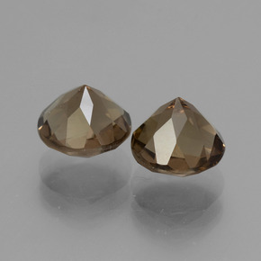 Quarzo fumé naturale marrone da 4,14 ct, taglio rotondo, VVS-VS