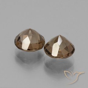 Gemme di Quarzo fumé Marrone medio naturale da 3.70 ct, Rotondo, VS