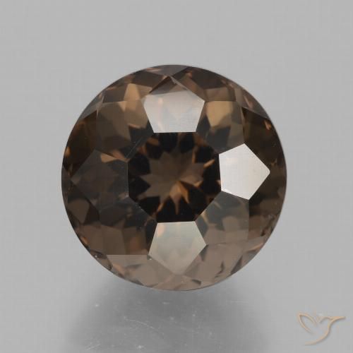 5.57ct Naturale ombra marrone Quarzo fumé, Rotondo, VVS