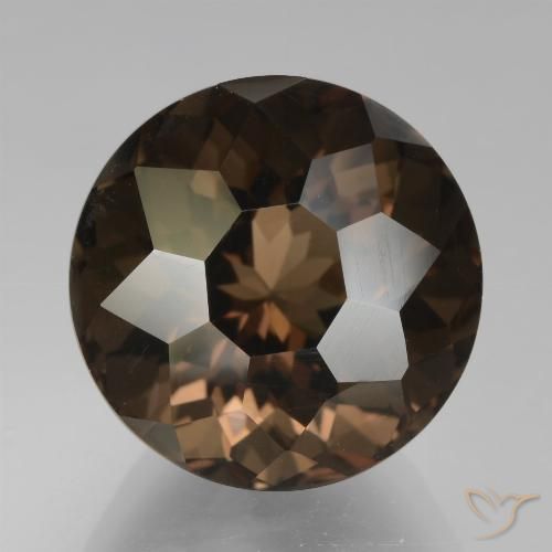 10.75ct Naturale Marrone cioccolato Quarzo fumé, Rotondo, VVS