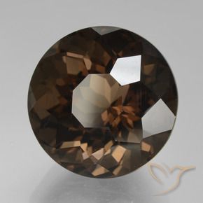 Quarzo fumé Marrone cioccolato naturale da 10.75 ct, Rotondo, VVS