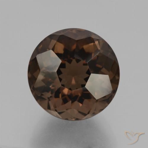 10.68ct Naturale Marrone scuro Quarzo fumé, Rotondo, VS