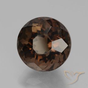 Quarzo fumé Marrone scuro naturale da 10.68 ct, Rotondo, VS