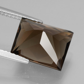 Quarzo fumé naturale marrone da 5,12 ct, baguette, VVS