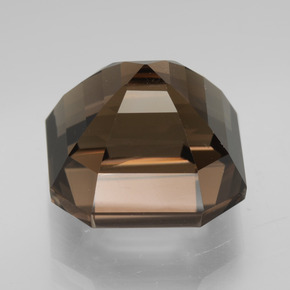 Quarzo fumé naturale marrone da 8,90 ct, taglio smeraldo, VS