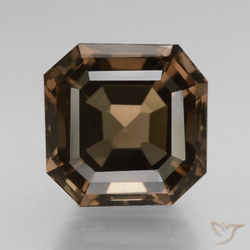 7.94ct Naturale Marrone scuro Quarzo fumè, Taglio smeraldo, VVS