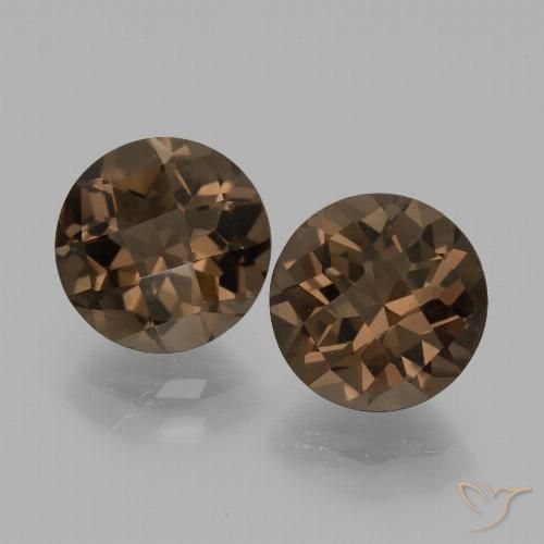 3.67ctw Naturale Marrone medio Quarzo fumé, Rotondo, VVS-VS