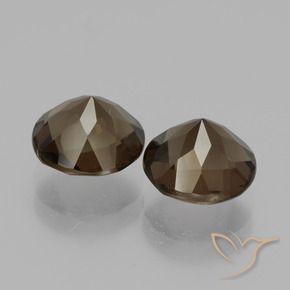 Gemme di Quarzo fumé Marrone medio naturale da 3.67 ct, Rotondo, VVS-VS