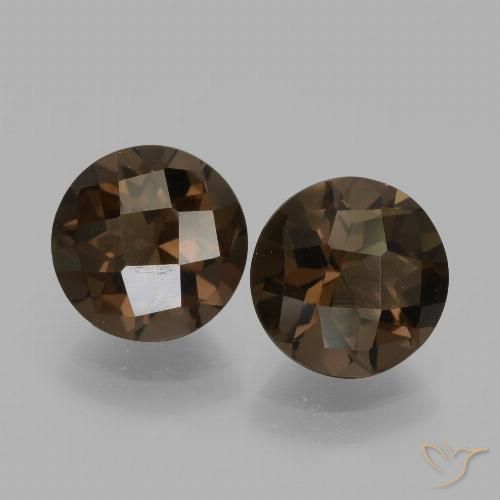 3.51ctw Naturale ombra marrone Quarzo fumè, Rotondo, VVS-VS