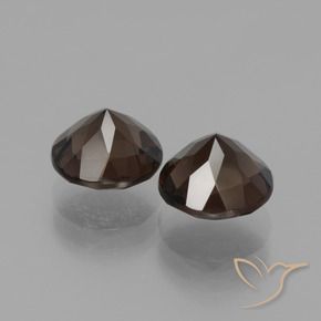 Gemme di Quarzo fumé ombra marrone naturale da 3.83 ct, Rotondo, VVS-VS