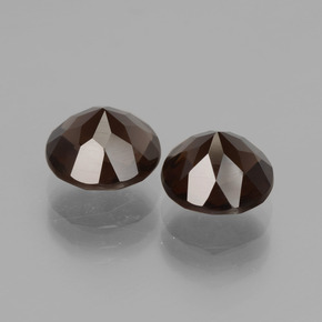 Quarzo fumé naturale marrone da 3,63 ct, taglio rotondo, VS