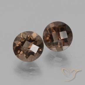 Gemme di Quarzo fumé ombra marrone naturale da 4.00 ct, Rotondo, VVS-VS