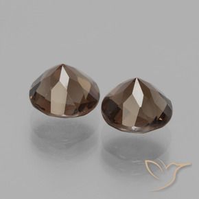 Gemme di Quarzo fumé ombra marrone naturale da 4.00 ct, Rotondo, VVS-VS