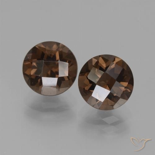 3.69ctw Naturale Marrone scuro Quarzo fumé, Rotondo, VS