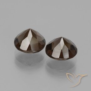 Gemme di Quarzo fumé Marrone scuro naturale da 3.69 ct, Rotondo, VS