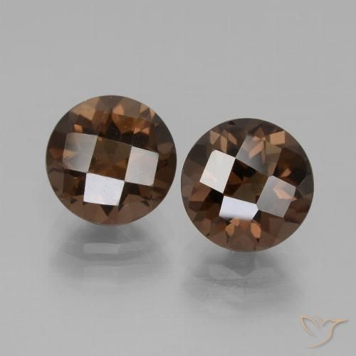 4.11ctw Naturale ombra marrone Quarzo fumé, Rotondo, VS