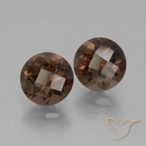 Gemme di Quarzo fumé ombra marrone naturale da 4.11 ct, Rotondo, VS