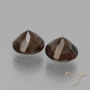 Gemme di Quarzo fumé ombra marrone naturale da 4.11 ct, Rotondo, VS