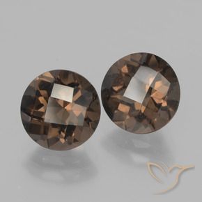 Gemme di Quarzo fumé Marrone scuro naturale da 3.64 ct, Rotondo, VS