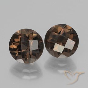 Gemme di Quarzo fumé Blu scuro naturale da 3.77 ct, Rotondo, VVS-VS
