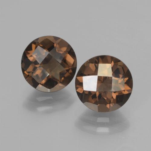 Quarzo fumé naturale marrone da 3,60 ct, taglio rotondo, VVS-VS