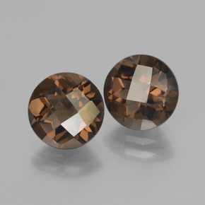 Quarzo fumé naturale marrone da 3,60 ct, taglio rotondo, VVS-VS