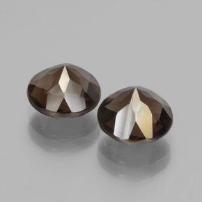 Quarzo fumé naturale marrone da 3,60 ct, taglio rotondo, VVS-VS