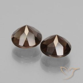 Gemme di Quarzo fumé Hickory Brown naturale da 3.70 ct, Rotondo, VS