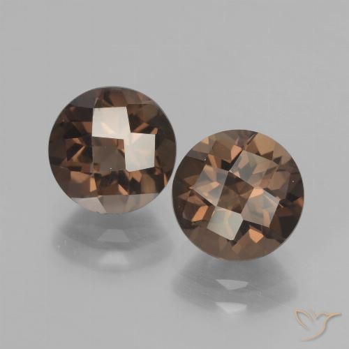 3.78ctw Naturale Marrone medio Quarzo fumé, Rotondo, VVS-VS