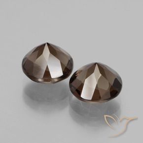 Gemme di Quarzo fumé Marrone medio naturale da 3.78 ct, Rotondo, VVS-VS