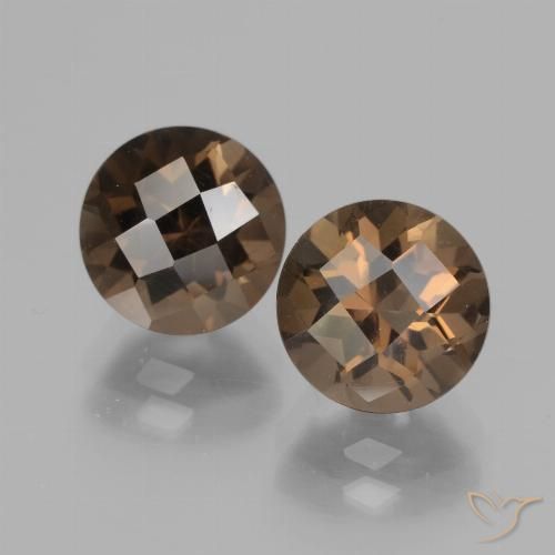 3.97ctw Naturale Marrone medio Quarzo fumè, Rotondo, VVS-VS