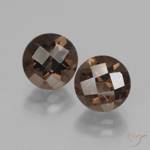 3.85ctw Naturale Marrone medio Quarzo fumé, Rotondo, VVS-VS