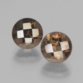 Gemme di Quarzo fumé Marrone naturale da 4.01 ct, Taglio rotondo, VVS-VS