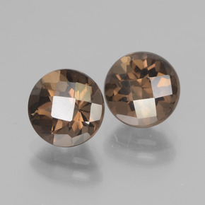 Gemme di Quarzo fumé Marrone naturale da 4.01 ct, Taglio rotondo, VVS-VS