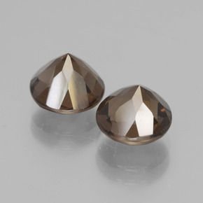 Gemme di Quarzo fumé Marrone naturale da 4.01 ct, Taglio rotondo, VVS-VS