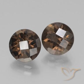 Gemme di Quarzo fumé Marrone medio naturale da 3.74 ct, Rotondo, VS