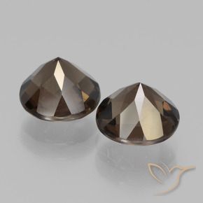 Gemme di Quarzo fumé Marrone medio naturale da 3.74 ct, Rotondo, VS