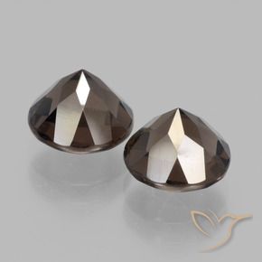 Gemme di Quarzo fumé Hickory Brown naturale da 3.83 ct, Rotondo, VVS-VS