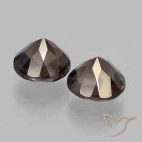 Quarzo fumé naturale marrone da 3,71 ct, taglio rotondo, VVS-VS