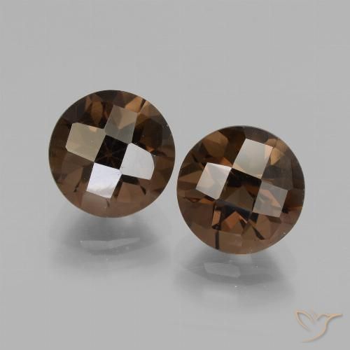 4.05ctw Naturale Hickory Brown Quarzo fumé, Rotondo, VS