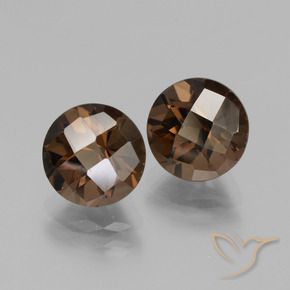 Gemme di Quarzo fumé Hickory Brown naturale da 4.05 ct, Rotondo, VS