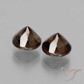 Gemme di Quarzo fumé Hickory Brown naturale da 4.05 ct, Rotondo, VS