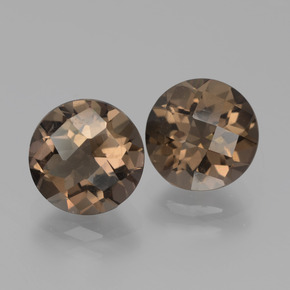 Gemme di Quarzo fumé Hickory Brown naturale da 3.72 ct, Taglio rotondo, VS