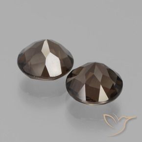 Quarzo fumé naturale marrone da 3,70 ct, taglio rotondo, VVS