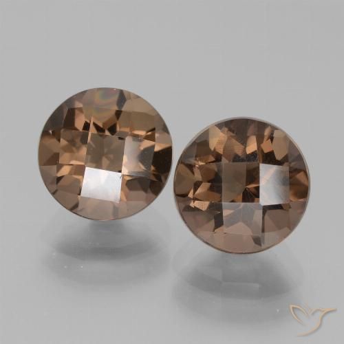 3.88ctw Naturale Marrone medio Quarzo fumè, Rotondo, VVS-VS