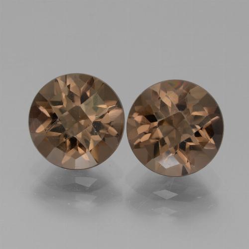 Gemme di Quarzo fumé Marrone naturale da 3.59 ct, Taglio rotondo, VVS-VS