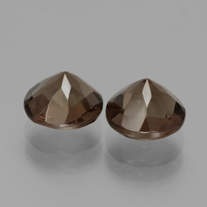 Gemme di Quarzo fumé Marrone naturale da 3.59 ct, Taglio rotondo, VVS-VS